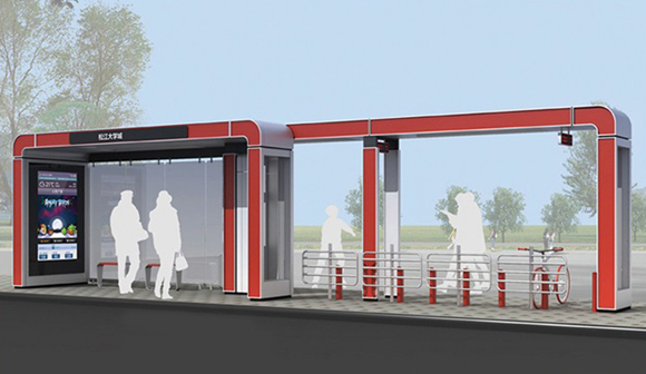 智能公共自行車亭